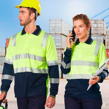 Unisex Truedry Biomotion  Segmented Long Sleeve Safety Polo Shirt Online