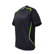Bulk Buy Sublimated Sports TShirt | Black+Lime
