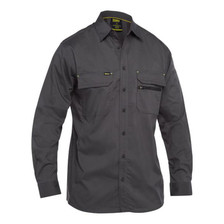 Bisley X Airflow Stretch Ripstop Shirt in Charcoal Grey