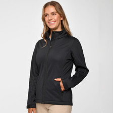 Ladies Sustainable Recycled Softshell Corporate Jacket in Black