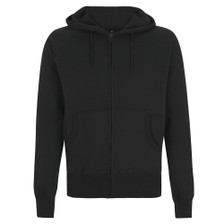 black | eco zipped hoodie |  fair trade | mens