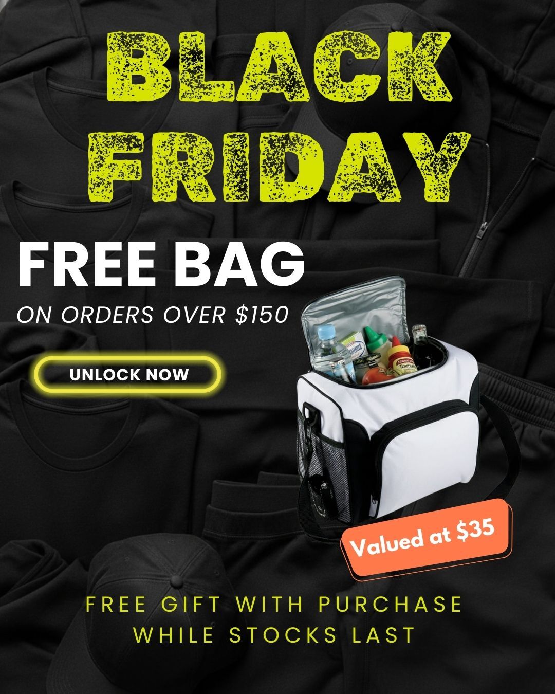 BlackFriday25 Blank Clothing Free Cooler Bag BlackFriday25 Blank Clothing Free Cooler Bag